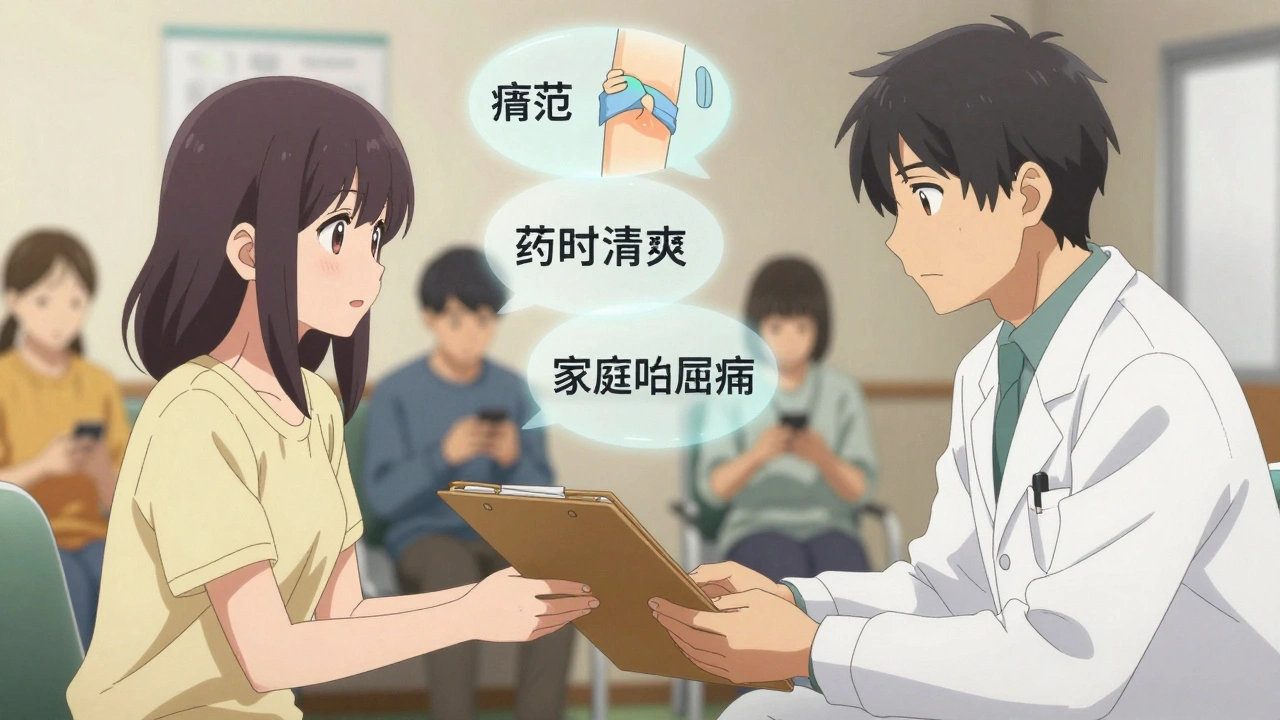 A patient confidently presenting her prepared health information to a attentive doctor.